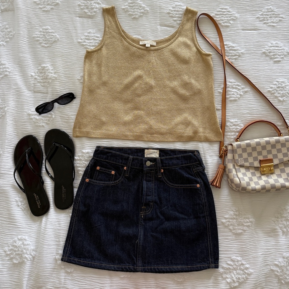 Vintage Y2K Gold Knitted Tank Top